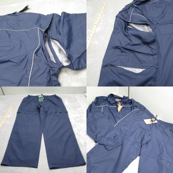 Timberline Rain Jump Suit Mens 2XL‎ Blue TWO Piece Convertible Flagging Workwear - Picture 1 of 16